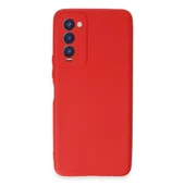 Tecno Camon 18 Kılıf First Silikon - Kırmızı thumbnail 3