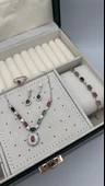925 ayar gümüş turmalin taşlı set thumbnail 1
