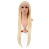Gerçek Front Lace Düz Platin Tül Peruk / 80/85cm thumbnail 1