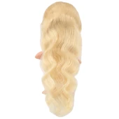 Gerçek Front Lace Dalgalı Platin Tül Peruk / 75/80cm thumbnail 4