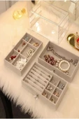 Üç Katlı Çekmeceli Takı Kozmetik Organizer thumbnail 3