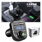 CARX8 Digital Ekran Bluetooth Araç Kiti MP3 FM Transmitter thumbnail 4