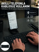 Taşınabilir Katlanabilir Bluetooth Klavye iOS Android Windows Uyumlu thumbnail 1