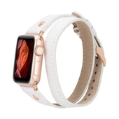 Apple Watch Uyumlu Deri Kordon 42-44-45mm Slim DTRG F3 thumbnail 5