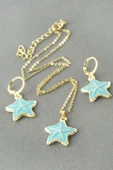 Deniz Yıldızı Mineli Kutulu Kolye Set thumbnail 2
