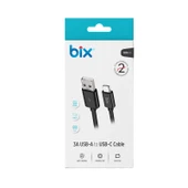 Bix bx100cb 3a usb-a to type-c chargıng Cable black thumbnail 4