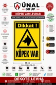 Dikkat Köpek Var Uyarı Levhası thumbnail 1