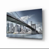 Manhattan Köprüsü Cam Tablo thumbnail 1