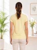 Kadın Sarı Polo Yaka Basıc T-Shirt thumbnail 3