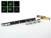 Yeşil Lazer Pointer 100 mW 15 Km Etkili (5 Başlıklı) thumbnail 2