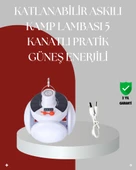 360 Derece Katlanabilir Solar LED Aydınlatma Çadır Lambası thumbnail 1
