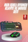 RGB Işıklı Klavye Q Klavye Mouse Hediyeli thumbnail 1