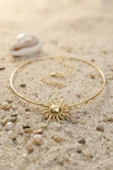 Güneş Model Gold Renk Choker Kadın Kolye thumbnail 1