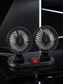 Araç, Karavan ve Tır İçin Çift Fanlı Mini Vantilatör thumbnail 2