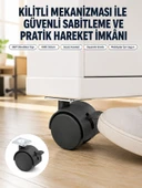 Kilitli Mini Tekerlek Ayak 4 cm 4’lü Set thumbnail 1
