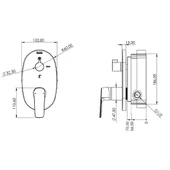 Sardes Ank. 2 Yönlü Banyo Panel+Batarya Oval-Krom thumbnail 2