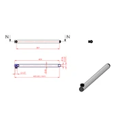 Ø25-40 cm Kare Duvardan Pasl. TDB-Krom thumbnail 2