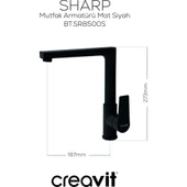 Sharp Mutfak Armatürü Mat Siyah thumbnail 2