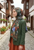 Sharell Fransız İpeği Şal (Haki) 249-120 thumbnail 1