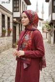 Sharell Fransız İpeği Şal (Bordo) 251-122 thumbnail 1