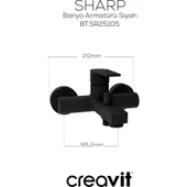 Sharp Banyo Armatürü Mat Siyah thumbnail 2