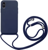 iPhone x Uyumlu Mnc Ropi Kapak-Lacivert thumbnail 1