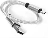 Rengareng Gri 30 cm Halat Micro USB Kablo thumbnail 1