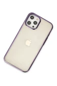 Newface Apple iPhone 12 Pro Max Kılıf Element Silikon - Mor thumbnail 3