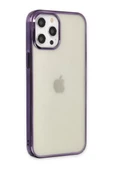 Newface Apple iPhone 12 Pro Max Kılıf Element Silikon - Mor thumbnail 2