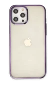 Newface Apple iPhone 12 Pro Max Kılıf Element Silikon - Mor thumbnail 1