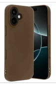 Newface Apple iPhone 17 First Silikon - Kahverengi thumbnail 1