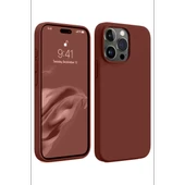 Newface Apple iPhone 15 Pro Max Kılıf First Silikon - Bordo thumbnail 2