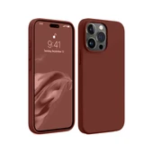 Newface Apple iPhone 15 Pro Max Kılıf First Silikon - Bordo thumbnail 3