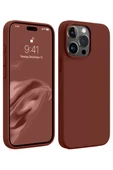 Newface Apple iPhone 15 Pro Max Kılıf First Silikon - Bordo thumbnail 1