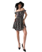 Madonna Yaka Çiçek  Desenli Elbise thumbnail 3