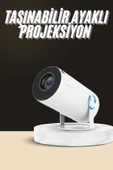 Ayaklı Projeksiyon Taşınabilir Mini Projektör Sinema Projektörü Android thumbnail 2