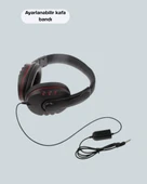 Kırmızı  Headset Mikrofonlu Sağlam Kablolu Konforlu thumbnail 3