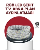 Kendinden Yapışkanlı LED Şerit Televizyon Aydınlatması 2mt thumbnail 1