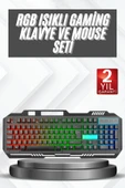 Işıklı Q Klavye Mouse Seti Siyah Klavye thumbnail 1