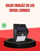 Solar Enerjili 20 LED Hareket Sensörlü Duvar Lambası thumbnail 2