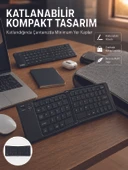 Kablosuz Katlanabilir Bluetooth Klavye Telefon Tab Bilgisayar Uyumlu thumbnail 1
