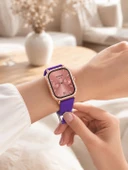 3 Kordonlu Rose Gold Kasalı Kadın Akıllı Saat Seti thumbnail 3