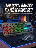 Işıklı Q Klavye Mouse Seti Siyah Klavye Yeni Nesil thumbnail 1