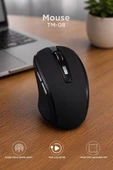 Mouse Yan Tuşlu Optik Kablosuz Fare TM08 thumbnail 1