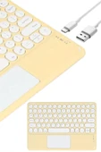 Touchpad Uyumlu Bluetooth Klavye Slim Kablosuz Wifi Q Klavye thumbnail 3