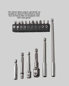 16 Parça Usta İşçilik Bits Takımı Vida Sökme Takma Set thumbnail 5