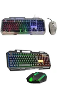 RGB Işıklı Gaming Oyuncu Klavye Q Klavye Mouse Hediyeli thumbnail 4