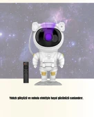 Bluetooth ve Dahili Ses Özellikli Astronot Projeksiyon Lambası thumbnail 4