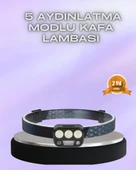 El Hareket Sensörlü LED Kafa Feneri 5 Mod Ayarlanabilir thumbnail 1