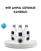 Ampul Tipi Kamera 2Mp Lensli Full Hd Görüntü Akıllı Hareket Algılama thumbnail 1